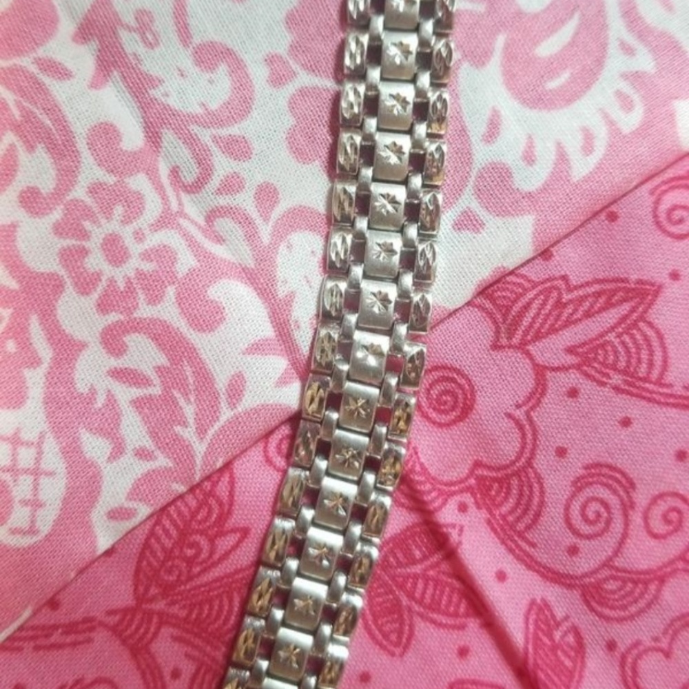 999.5 Platinum bracelet diamond cut 36.9g